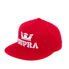 Příslušenství Klobouky Supra ABOVE SNAP Červené/Bílé | CZ-15064